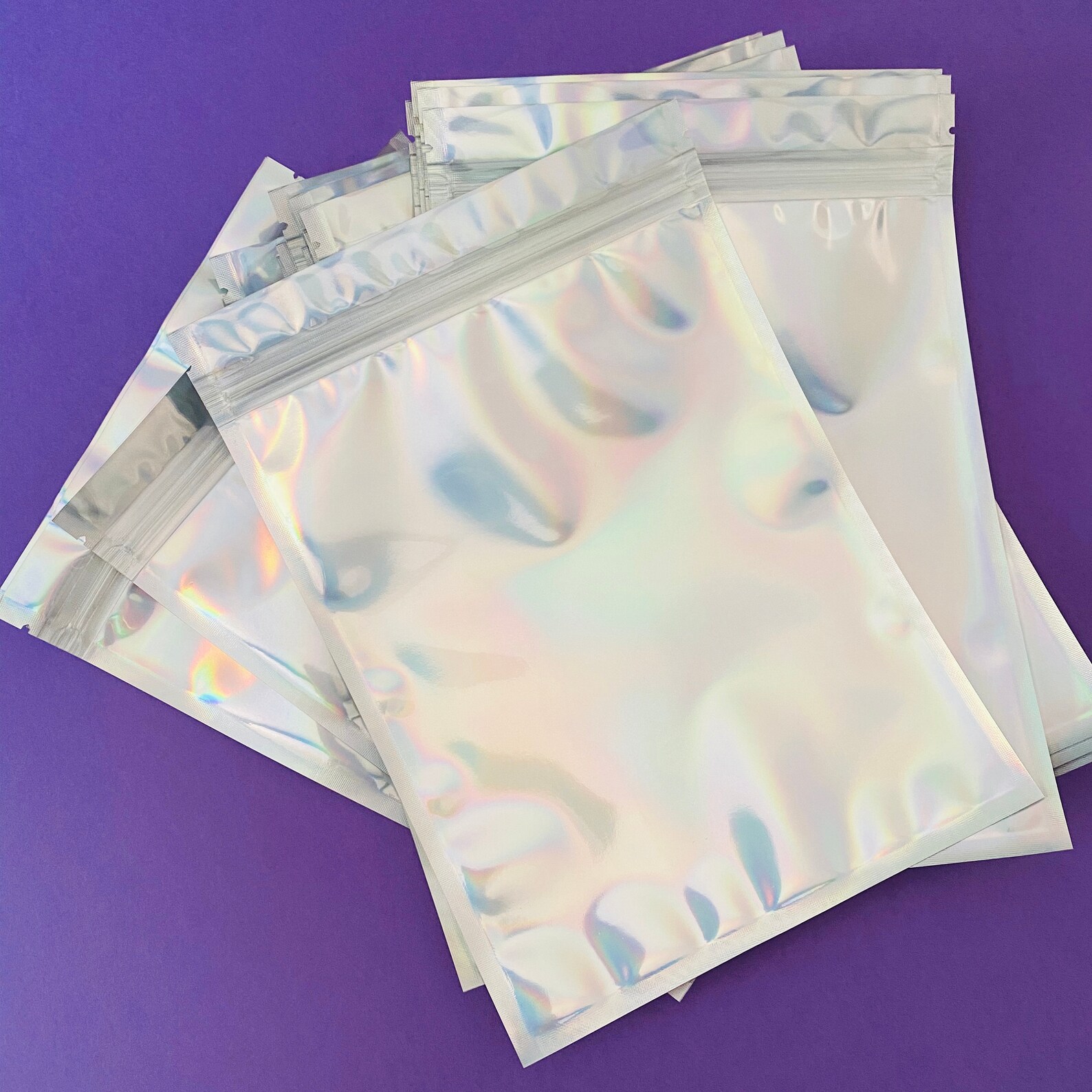 Holographic Bags Resealable DIY Holographic Ziplock Etsy