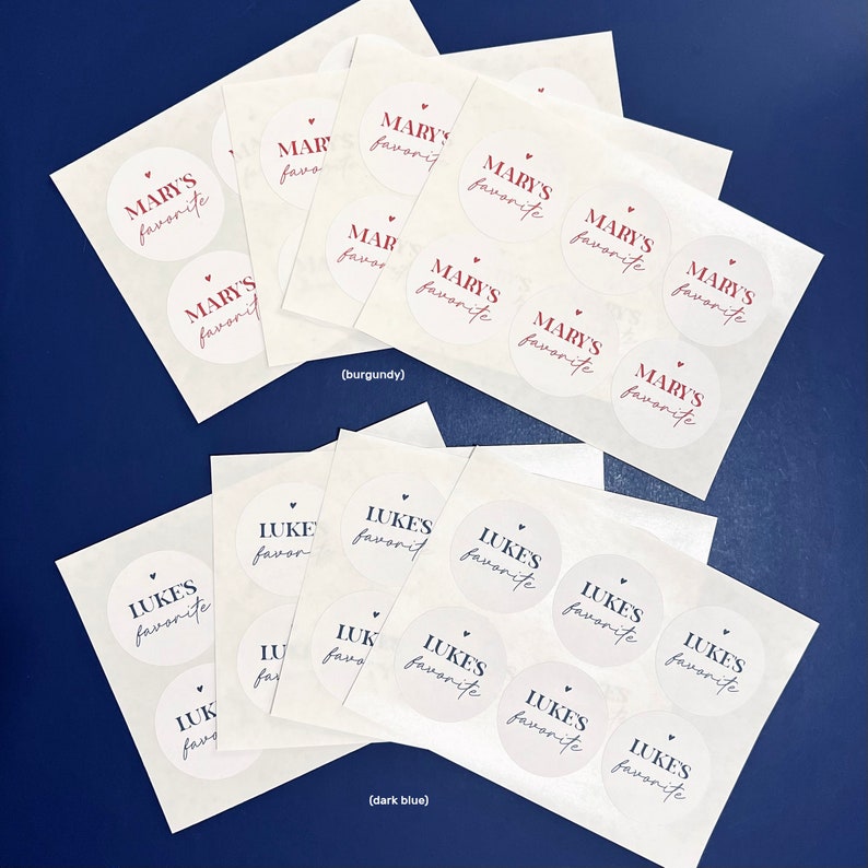 Name stickers for party favors, his and hers stickers, hers and hers stickers, his and his stickers, stickers for wedding, stickers for party