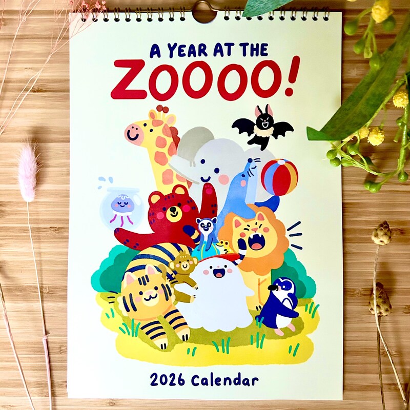 A4 Calendar 2026 Animals - Etsy UK