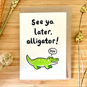 A6 Abschiedskarte See You Laterner A6 Tier Wortspiel lustige Grußkarte Auf Wiedersehen Abschied Abschied Auf Wiedersehen Illustration illustriert schrullig