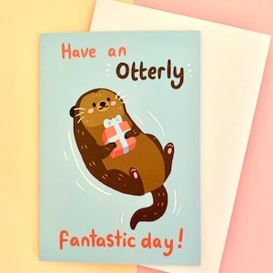 Een fantastische dag bij Otterly! A6 verjaardagskaart wenskaart illustratie eigenzinnig
