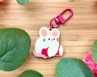 Cute Mouse Keychain lil boot buddy rat charm