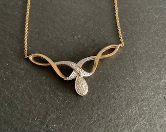 9ct gold diamond necklace