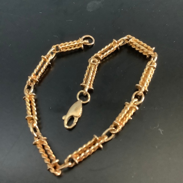 9ct gold fancy link bracelet