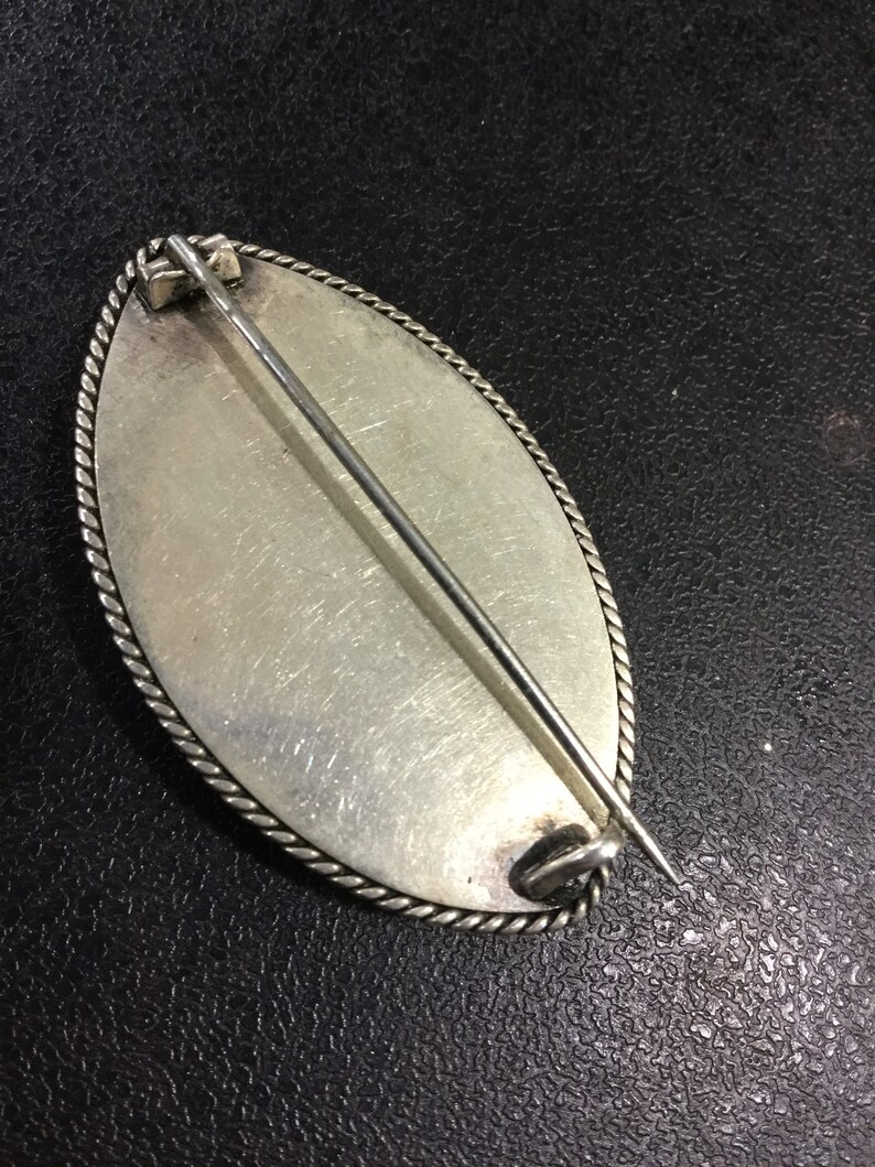 lilac Silver ruskin pottery brooch