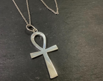 Ank Necklace, Ank Pendant Vintage Collectible, Retro Ank Pendant