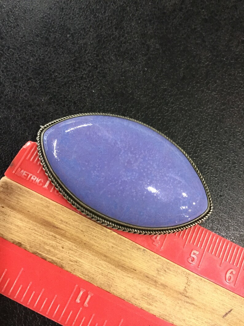 lilac Silver ruskin pottery brooch