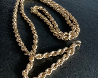 925 9ct bonded gold rope chain discount