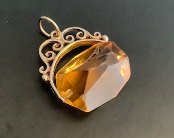 9 kt gouden spinringhanger, geel