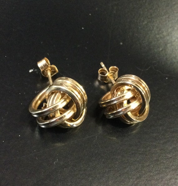 9ct Gold Big Knot Earrings Etsy