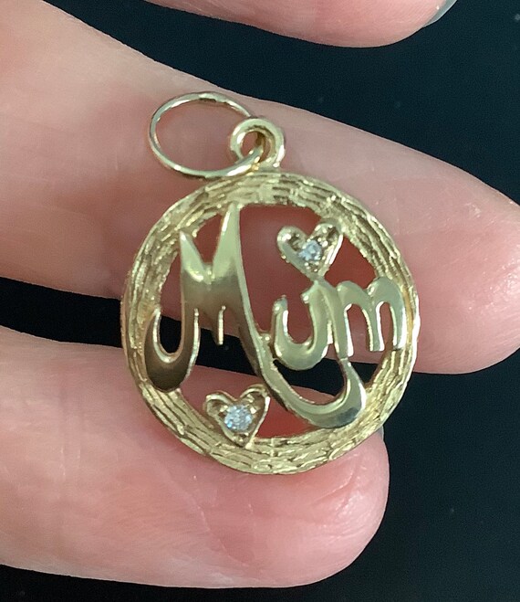 9ct Gold Mum Pendant Etsy
