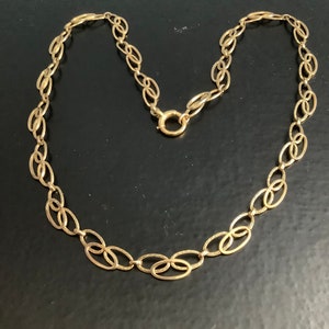 9ct gold triple link necklace