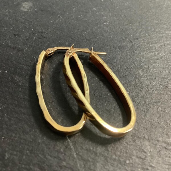 9ct gold hoop earrings