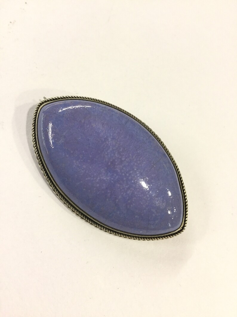 lilac Silver ruskin pottery brooch