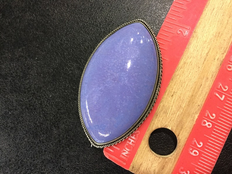 lilac Silver ruskin pottery brooch