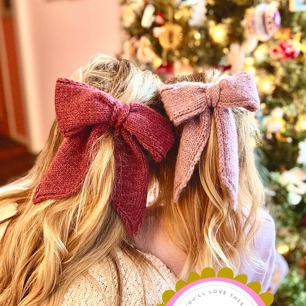 Hair Bow Knitting Pattern Etsy