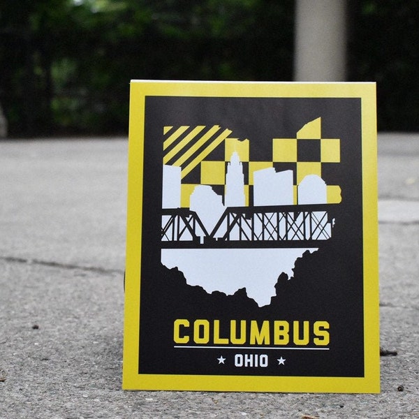 Columbus, Ohio Skyline Poster, Columbus Wall Art, Columbus Travel Print - Crew Soccer