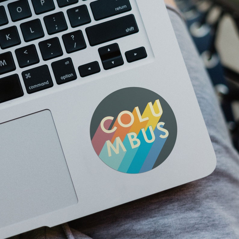 Columbus Ohio Color Shift 3in Sticker: Laptop, Water bottle, Bumper Sticker Travel Sticker Decal image 2