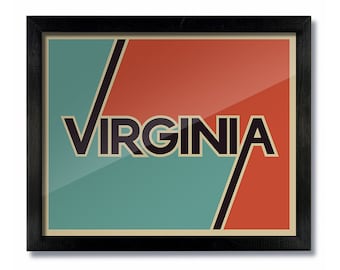 Virginia Retro Vintage Poster Print, Wall Art, Travel Poster