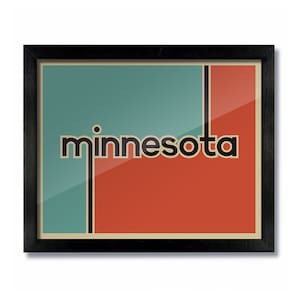 Minnesota Retro Vintage Poster Print, Wall Art, Travel Poster