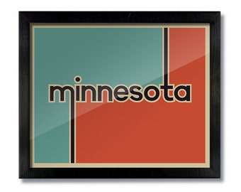Minnesota Retro Vintage Poster Print, Wall Art, Travel Poster
