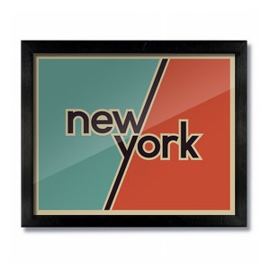 New York Retro Vintage Poster Print, Wall Art, Travel Poster