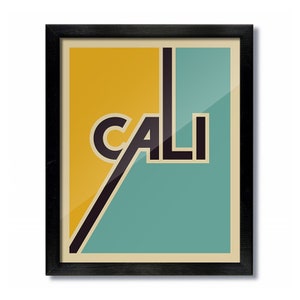 California Cali Retro Vintage Poster Print, Wall Art, Travel Poster