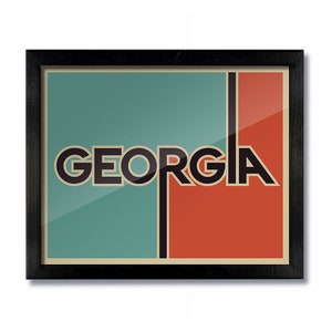 Georgia Retro Vintage Poster Print, Wall Art, Travel Poster