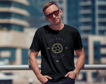 T-shirt in tri-blend di ritorno al passato classico di Orlando Soccer