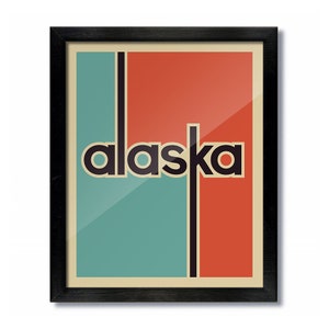 Alaska Retro Vintage Poster Print, Wall Art, Travel Poster