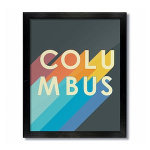 Columbus Color Shift Poster Print: Travel Wall Art