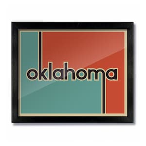 Oklahoma Retro Vintage Poster Print, Wall Art, Travel Poster