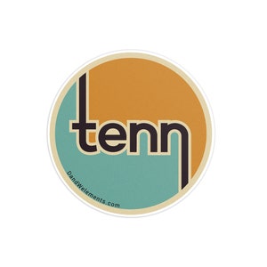 Retro Tennessee 3in Circle Sticker: Laptop, Water bottle, Bumper Sticker Travel Sticker Decal