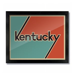 Kentucky Retro Vintage Poster Print, Wall Art, Travel Poster