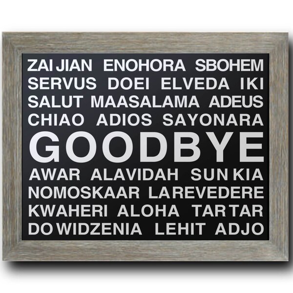 Goodbye in Multiple Languages - Etsy