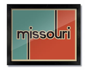 Missouri Retro Vintage Poster Print, Wall Art, Travel Poster