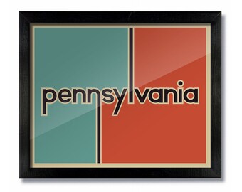 Pennsylvania Retro Vintage Poster Print, Wall Art, Travel Poster
