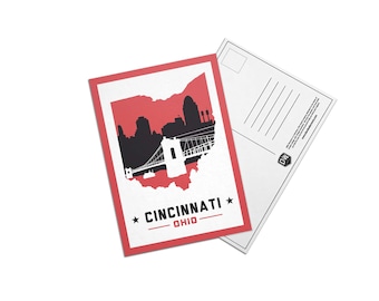 Cincinnati Ohio Skyline 5x7 Postcard