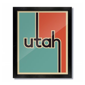 Utah Retro Vintage Poster Print, Wall Art, Travel Poster