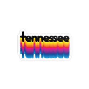 Rainbow Tennessee 3in Sticker: Laptop, Water bottle, Bumper Sticker Travel Sticker Decal