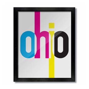 Ohio Overlap Vintage Poster Art Print