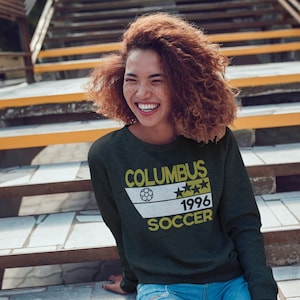 Columbus Soccer 1996 Ohio Retro Vintage Crew Neck Sweatshirt