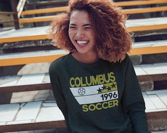 Columbus Soccer 1996 Ohio Retro Vintage Crew Neck Sweatshirt