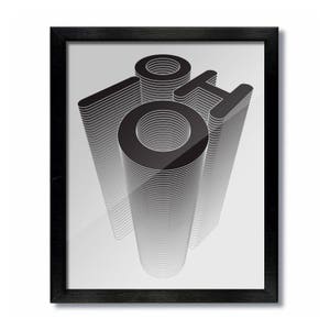 Ohio Stacked Retro Vintage Poster Art Print
