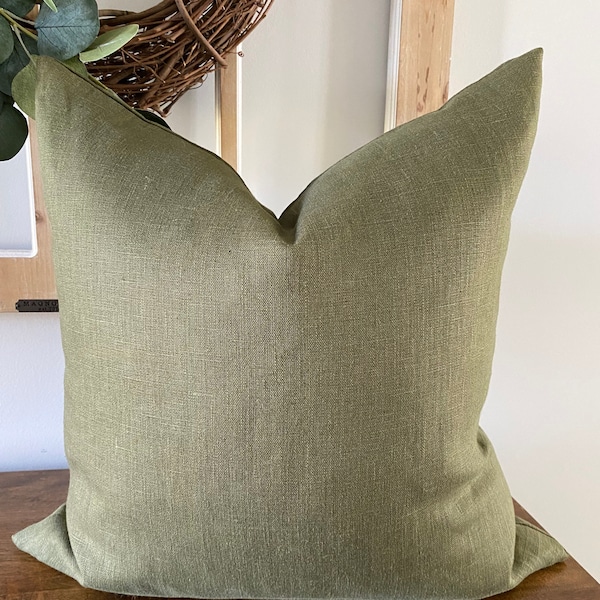 Olive Green Pillow Etsy