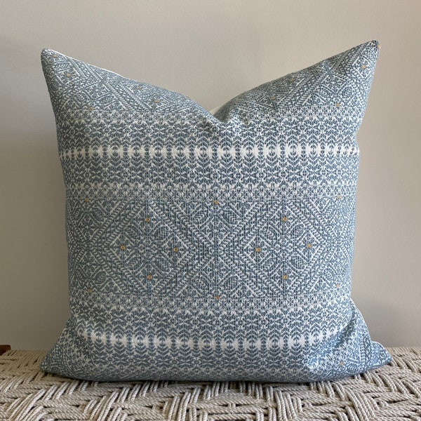 Blue Boho Pillow Etsy