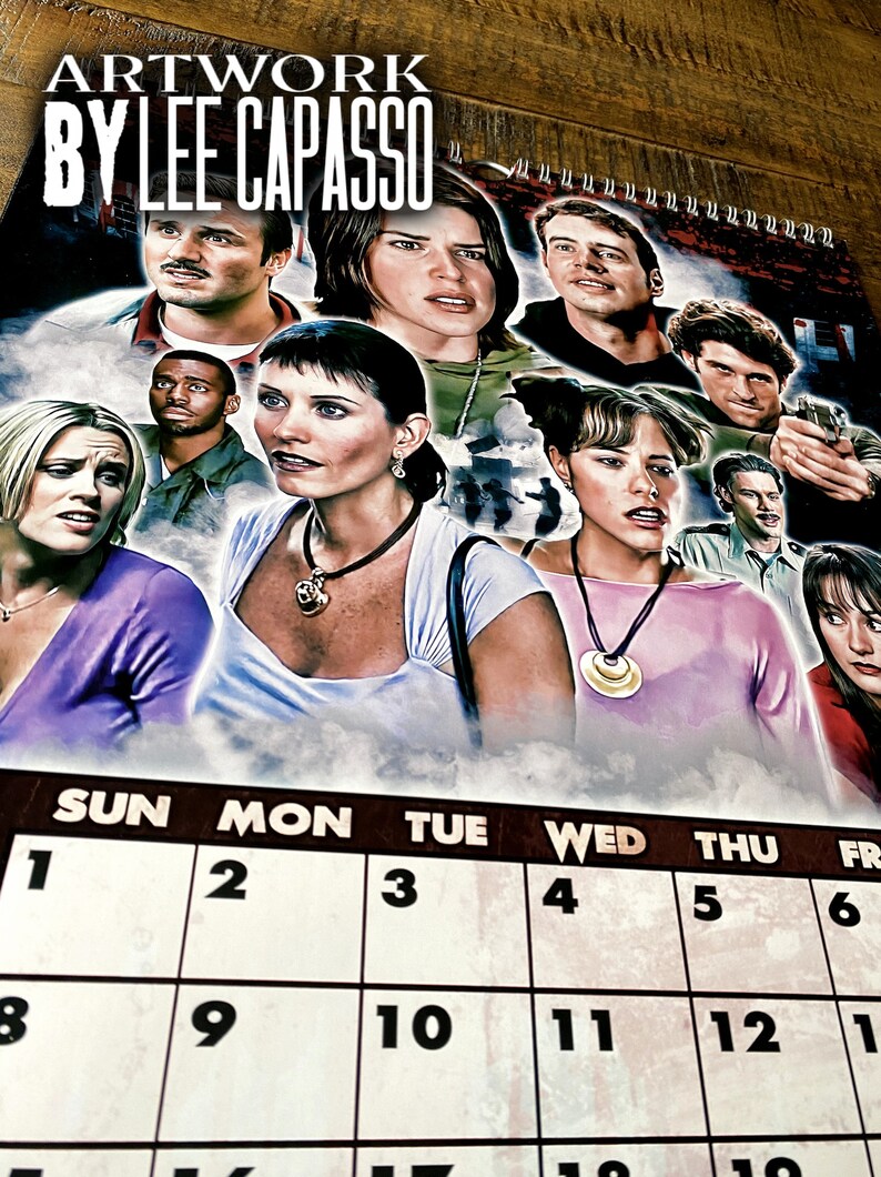 Scream Trilogy Custom 2024 Art Calendar Horror Movie Art Sidney
