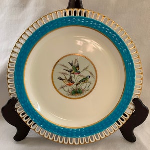 英国　John Mortlock 金彩　鳥文様　キャビネットプレート Mortlock - Etsy