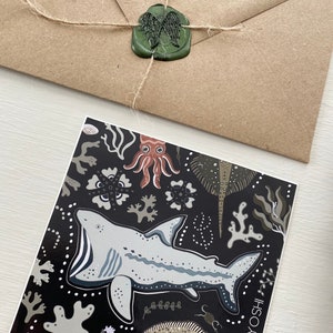 North Sea Vinyl Sticker - Basking Shark - Wild Swimming - Surf