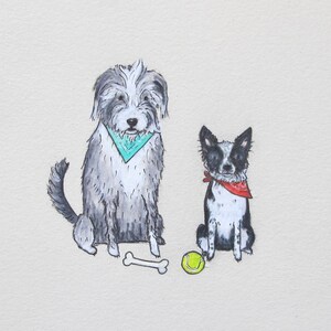 custom pet portrait with toys | Hand drawn, unique gift for birthday. custom dog. custom cat. best friend. sister. brother. gift for him.